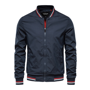 Chaqueta Bomber Vintage para Hombre, Cortavientos, con Cremallera y Cuello Alto, para Primavera y Otoño - Product Image 1