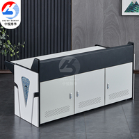 Bureau d'ordinateur modulaire extensible en fer moderne pour bureau commercial