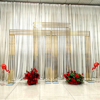 Arche de mariage carrée en métal doré, pliable, durable et écologique, marque Yingsheng, pour événements et scènes de fête - Vente en gros