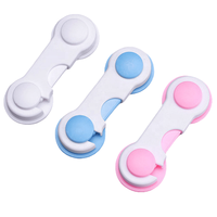 Produits de sécurité pour enfants Armoire pour bébé Réfrigérateur Tiroir Serrure de sécurité avec adhésif Pas besoin de poinçonner