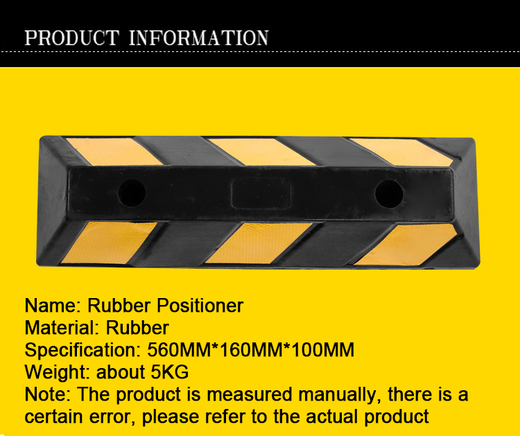 Aufun 2x Rubberen wielstopper voor garage, wielstopper
