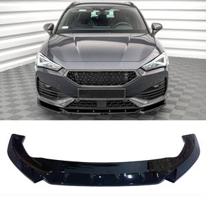 Personalización de Fábrica, Divisor de Labios Delantero para Automóvil en Negro Brillante ABS, Estilo MAX para Cupra <span class=keywords><strong>Leon</strong></span> MK1 Pre-facelift 2020-2024 - Product Image 1
