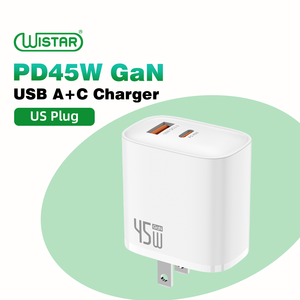 <span class=keywords><strong>Adaptateur</strong></span> secteur portable GaN 45W à charge rapide Type C PD QC, prise US, pour <span class=keywords><strong>iPhone</strong></span> – <span class=keywords><strong>Prix</strong></span> usine - Product Image 1
