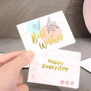 Wholesale Blessing Greeting Cards Flower Shop Creative Gift Cards Hot Stamping Greeting Cards