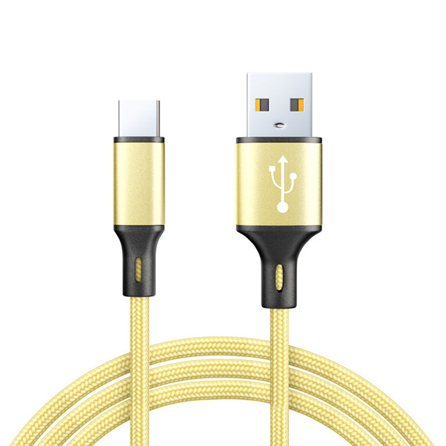 3A Nylon Braid Aluminum Alloy Original Usb to Type C Fast Charging Data Cables for iPhone for Samsung Galaxy Mobile Phone