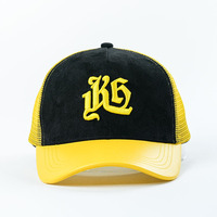 Casquette de baseball personnalisée pour homme, 5 panneaux, maille, broderie 3D, deux tons, en daim, Gorras, haute qualité, OEM, style Trucker
