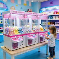 Mini machine à griffes rose de table à monnayeur, super mini machine à griffes pour jouets, pour centre de divertissement et enfants