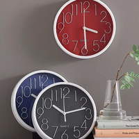 Jam Dinding Kuarsa 8 Inci Plastik Antik Desainer Jam Tangan Dekorasi Rumah Ruang Tamu Kamar Tidur Jam Dinding Senyap Desain Seni Modern