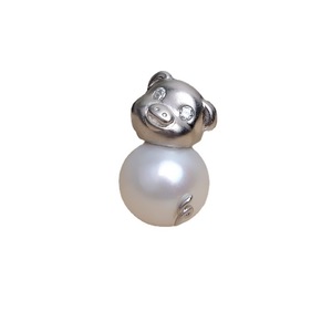 Colgante de Plata S925 con Perla Barroca y Baño de Oro, Diseño de Cerdo del Zodiaco, Accesorio de Joyería Bohemia para Mujer 4418 - Product Image 5