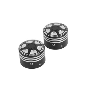 Kit di coperture per bulloni dell'asse anteriore nero XF2906170-01-B per <span class=keywords><strong>Harley</strong></span> Touring Softail XL <span class=keywords><strong>VRSC</strong></span> - Product Image 4