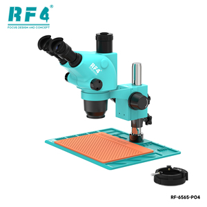RF4光学ステレオ三眼実体顕微鏡 6.5-65倍 LEDリングライト 6565-PO4 材料科学サンプル観察教育用 - Product Image 3