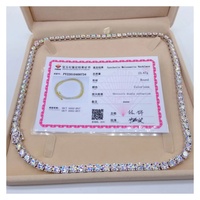 Chaîne de tennis de luxe en moissanite VVS de 2mm, 3mm, 4mm, 5mm, 925mm, testeur de passe en argent 6.5, RTS Hip Hop au prix de gros