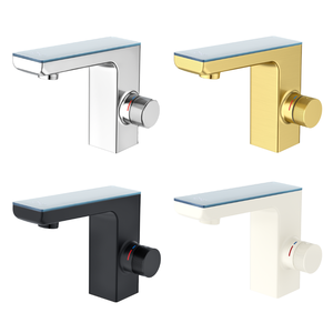 Grifo Mezclador de Lavabo de Lujo con Válvula Cerámica Sin Contacto, de Aleación de Zinc, Montado en Cubierta, con 1 Manija, Interruptor Automático, Digital Inteligente - Product Image 1