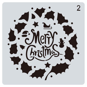 ชุดแม่แบบลายฉลุคริสต์มาส 6 แบบ ลายสุขสันต์วันคริสต์มาส ซานตาคลอส ต้นคริสต์มาส เกล็ดหิมะ หลอดไฟ กวางเรนเดียร์ - Product Image 5