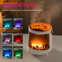 Diffuseur d'arômes Mountain View Aurora 300 ml, humidificateur ultrasonique, lumière de nuit à dégradé de couleurs, diffuseur d'huiles essentielles portable USB