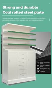 Étagères de magasin de détail d'épicerie blanches de <span class=keywords><strong>grande</strong></span> capacité avec armoires de rangement à haute capacité au fond - Product Image 3