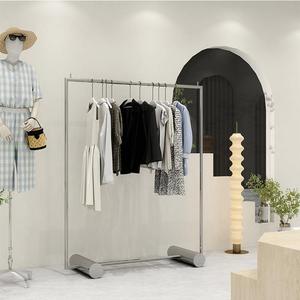 Rak <span class=keywords><strong>Display</strong></span> Toko Pakaian dari Baja Anti Karat, Rak Tengah Berdiri untuk Toko Pakaian, Rak Penyimpanan Pakaian Pria dan Wanita - Product Image 1
