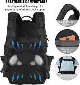 Mochila Táctica de 50L, Unisex, para Adultos, Sistema Molle, para 3 Días, Resistente al Agua, para Senderismo - Product Image 4