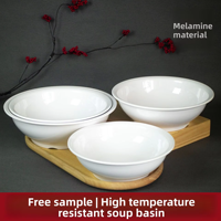 Soupière en mélamine plastique de 14 pouces, grand bol à soupe, vaisselle de banquet, assiette à homard, plat profond, durable, moderne, minimaliste, floral