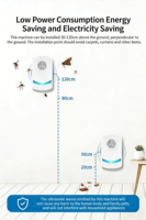 Répulsif Électrique à Ultrasons Portable à Brancher pour Souris Rats Moustiques Fourmis Araignées Contrôle des Rongeurs Intérieurs