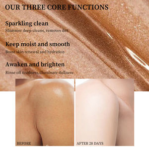 Gel de Ducha de Leche de Cabra Orgánica Natural, Gel de Ducha Exfoliante e Iluminador, Brillo Dorado, Hidratante y Blanqueador - Product Image 5