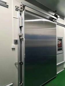 Puerta corredera eléctrica de apertura única de alta calidad para almacenamiento en frío Acero de color con característica de contenedor - Product Image 5