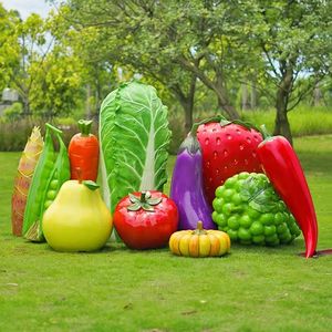 Grande simulation de fruits et légumes en céramique, sculpture de jardin, ferme de fraise, produits agricoles, ornements de décoration m - Product Image 3