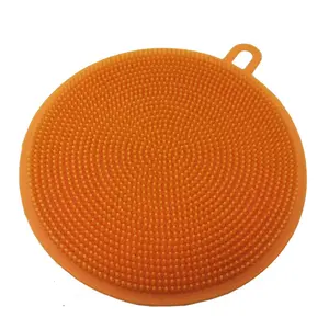 Hot Bán Tùy Chỉnh Sinh Thái Thân Thiện Với Miếng Bọt Biển Chà Silicone Món Ăn Rửa Miếng Bọt Biển Cho Nhà Bếp Làm Sạch Silicone Món Ăn Máy Chà