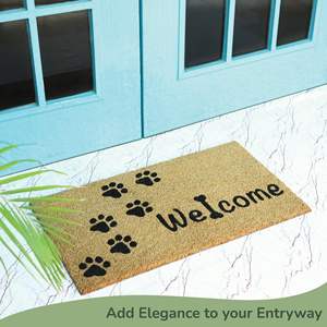 DB Coir Doormat with Non-Slip PVC Backing Modern Indoor/Outdoor <b>Welcome</b> <b>Mats</b> for Home or Office Printed Front Door <b>Mat</b> - Product Image 5