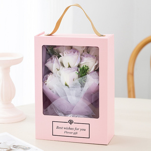 Nuevo Regalo de Flores de Rosa Artificiales de Larga Duración para el <span class=keywords><strong>Día</strong></span> de San Valentín, 9 Rosas de Jabón para el <span class=keywords><strong>Día</strong></span> de la Madre - Product Image 4