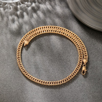 Collier unisexe en chaîne gourmette épaisse, brillante, minimaliste et chic, résistant à la rouille, idéal pour anniversaire ou couple, vente en gros