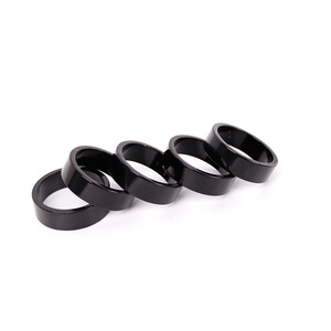 Entretoises de potence de vélo 31,8 mm en alliage d'aluminium noir usiné CNC haute résistance - Product Image 4