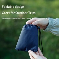 Bassin pliable en nylon imperméable pour les voyages et l'extérieur, portable, léger, petit format, avec fonction de lavage des pieds et du visage