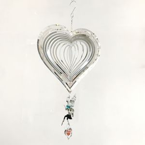 Amour en forme <span class=keywords><strong>de</strong></span> coeur avec ange pendentif carillon éolien jardin extérieur intérieur balcon paysage décoration vent cloche Sublimation Spinner - Product Image 4