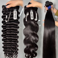 Vente en gros de paquets de cheveux humains vierges de haute qualité avec fermeture à lacet frontal véritable vendeur d'extension de cheveux 100% humains achetant en gros