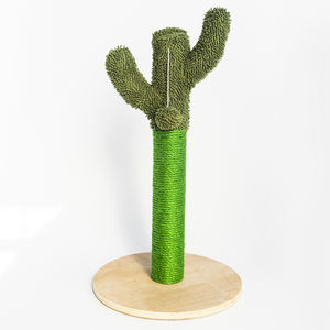 Hot-<span class=keywords><strong>Sale</strong></span> Terbaru Gaya Hijau Kaktus Berbentuk Kain Bukan Tenunan Kucing Menggaruk Pos Cat Memanjat Pohon - Product Image 2