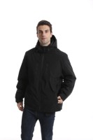 Veste Chauffante Électrique en Stock Hiver Extérieur Coupe-Vent Chaude avec Batterie Rechargeable 7.4V 5200mAh