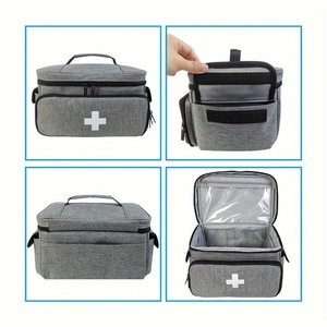 Büyük Kapasiteli Taşınabilir Boş Profesyonel Tıbbi Çanta Fermuarlı Sağlık İlk Yardım Çantası Ev İçin Taşıma Çantası Açık Hava İçin - Product Image 6