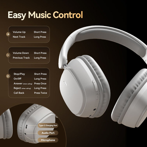 Auriculares Inalámbricos T11 Over-Ear con Cancelación de Ruido ANC 5.4, Auriculares para Juegos con Sonido Estéreo de Alta Fidelidad y Batería de Larga Duración - Product Image 4