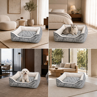 Lit pour chien OEM personnalisé avec housse amovible, en mousse à mémoire de forme haute densité, doux, écologique et protecteur, pour acheteurs en gros de marques de lits pour animaux de compagnie