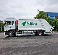 Camion à ordures compacteur Dongfeng 15CBM 4x2 Diesel haute puissance à chargement arrière, normes d'émission Euro 5, conduite à gauche/droite, garantie 1 an
