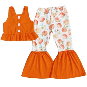 Hot Sale Kinder Kleidung Sets Kostenloser Versand Mode Baby Mädchen Designer Kleidung Bell Bottom Pants Frühling Kinder Kleidung Mädchen Outfit