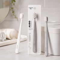 Brosse à dents manuelle personnalisée pour adultes, poils souples en filament PBT, manche ergonomique en plastique, OEM ODM pour usage domestique, vente en gros