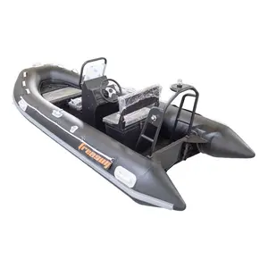 Barco inflável de alumínio 390 cm com motor personalizado, casco de alumínio hypalon de 13 pés estilo mais recente
