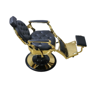 Sillón de Barbero Reclinable Dorado de Lujo Estilo Antiguo <span class=keywords><strong>2021</strong></span>, Mueble de Peluquería Económico al por Mayor - Product Image 3