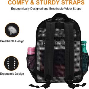 Muestra Gratis, Nueva Llegada, Mochila de Malla Transparente, Transpirable, Hueca, para Viajes, Playa, Escuela, Accesorios para Natación y Buceo - Product Image 3