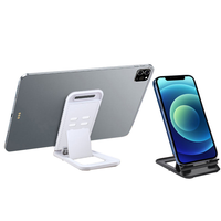Support de téléphone pliable réglable avec plaque de levage télescopique pour bureau