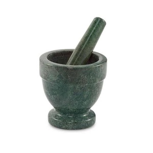 Dispositif à ail de qualité alimentaire, vente en gros, ensemble de mortier et de pilons en marbre naturel, forme personnalisée, mortier et pilon - Product Image 5