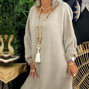 Novedades: Collar de Cuentas de Madera Hecho a Mano Estilo Vintage con Borlas <span class=keywords><strong>y</strong></span> Símbolo de <span class=keywords><strong>Paz</strong></span> Bohemio, Joyería para Mujer - Product Image 1