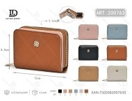 Women's 2-Fold Single Button Wallet <b>Small</b> Size Leather Minimalist Coin <b>Purse</b> - Product Image 1